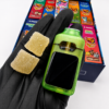Buddah Bear disposable vape with green device and two gummies