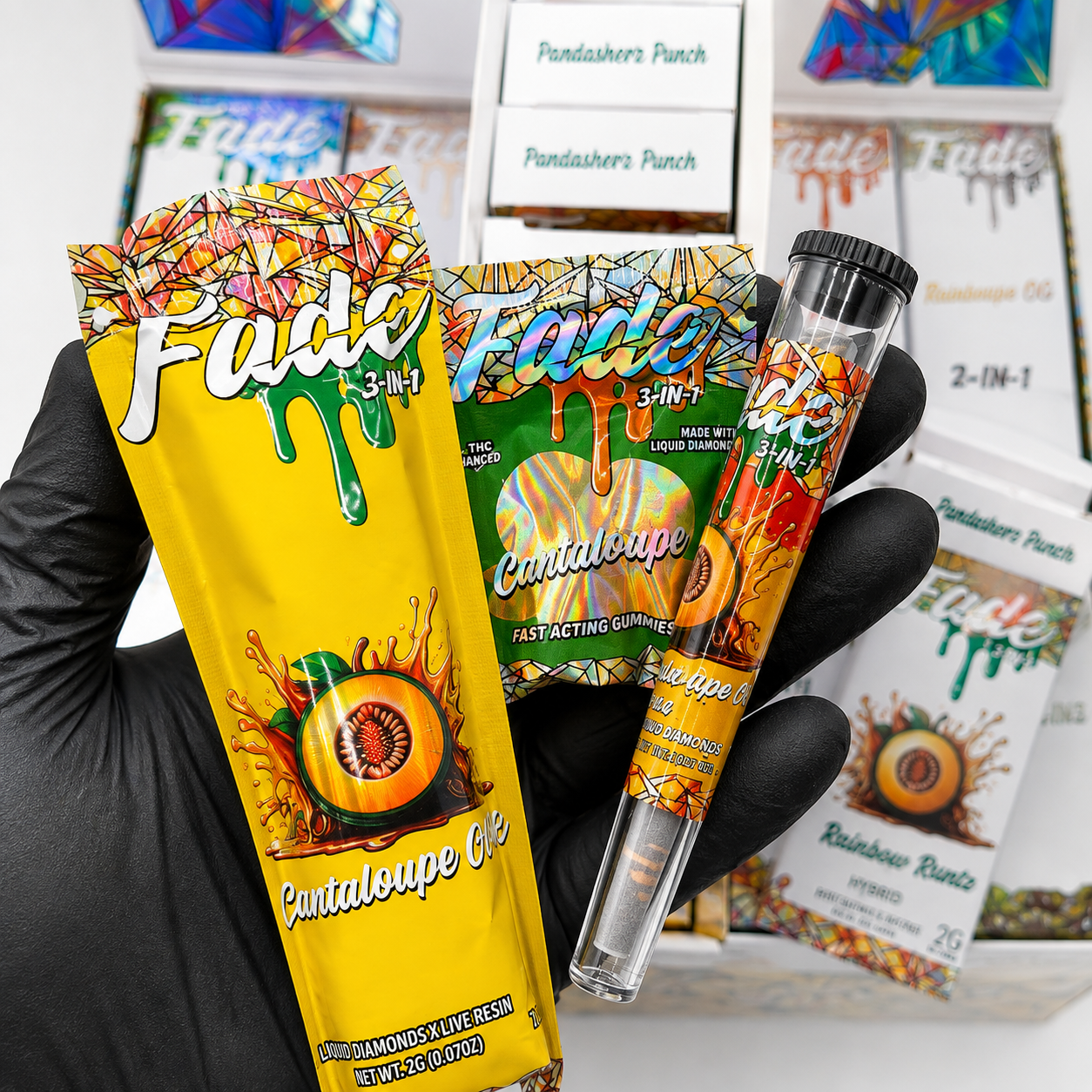 Fade 3 in 1 Live Resin Liquid Diamonds 50 count box
