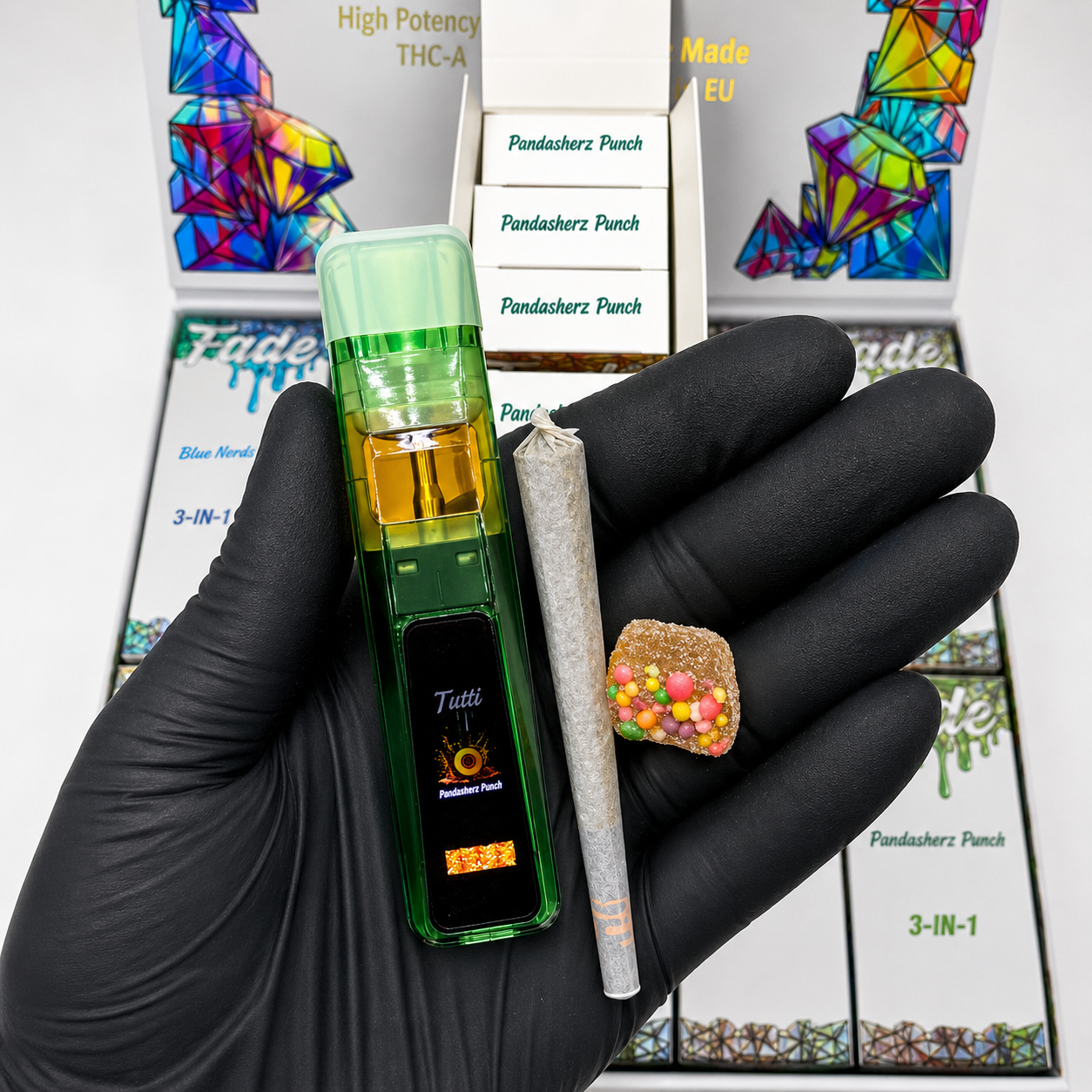 Fade Disposable 3 in 1 assorted flavor display box