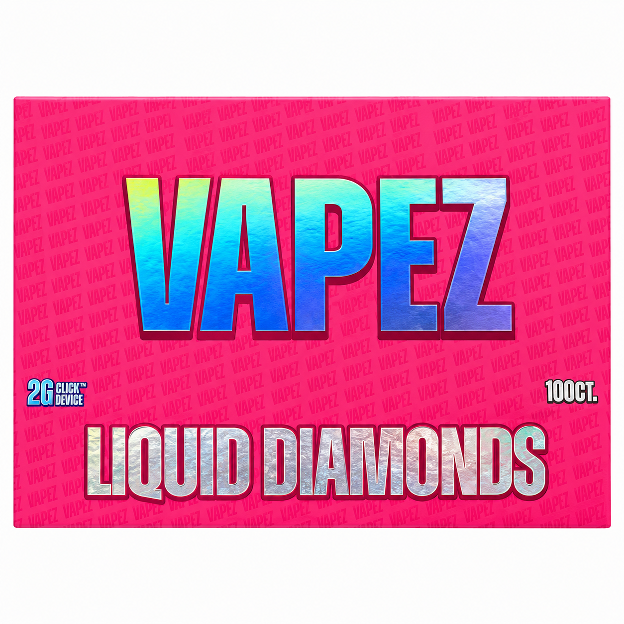 Vapez 2G Disposable Liquid Diamonds 100-count pink display box