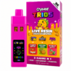Crybaby Trios 3 in 1 3G Disposable with pink device and colorful Live Resin Liquid Diamonds packaging