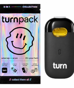 Turn 2G Disposable vape device with black finish and visible oil chamber