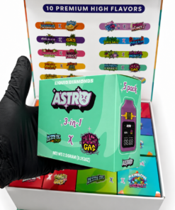 Astro 3-in-1 2G Disposable multipack box with colorful branded packaging