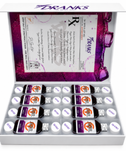 Dranks 2G Disposable variety box with multiple flavors arranged inside