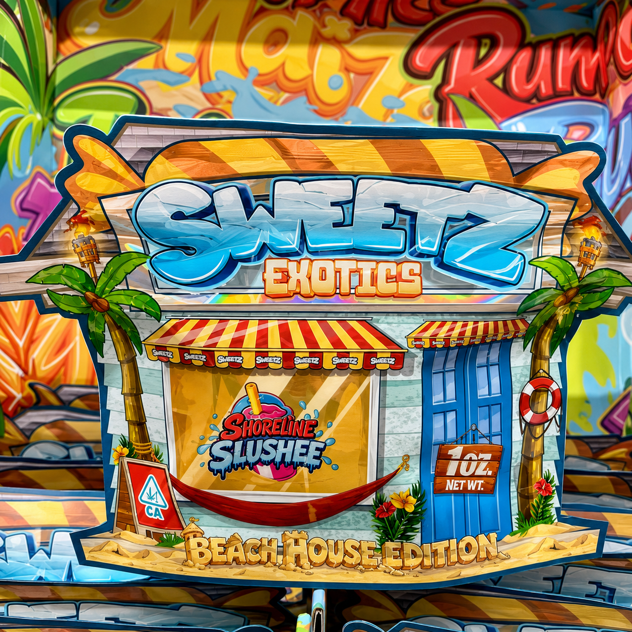 Sweetz Exotics Beach House Edition premium cannabis flower 1LB box