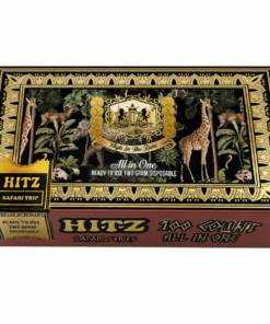 HITZ 2G Disposable Safari Edition 100 count display box with assorted flavors