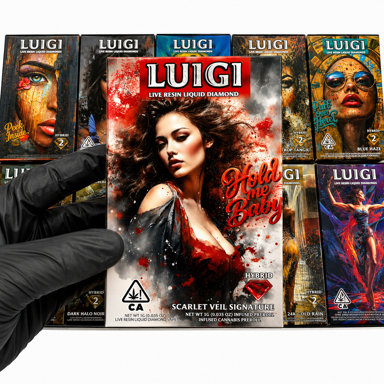 Luigi 2G Disposable vape and infused pre roll packaging