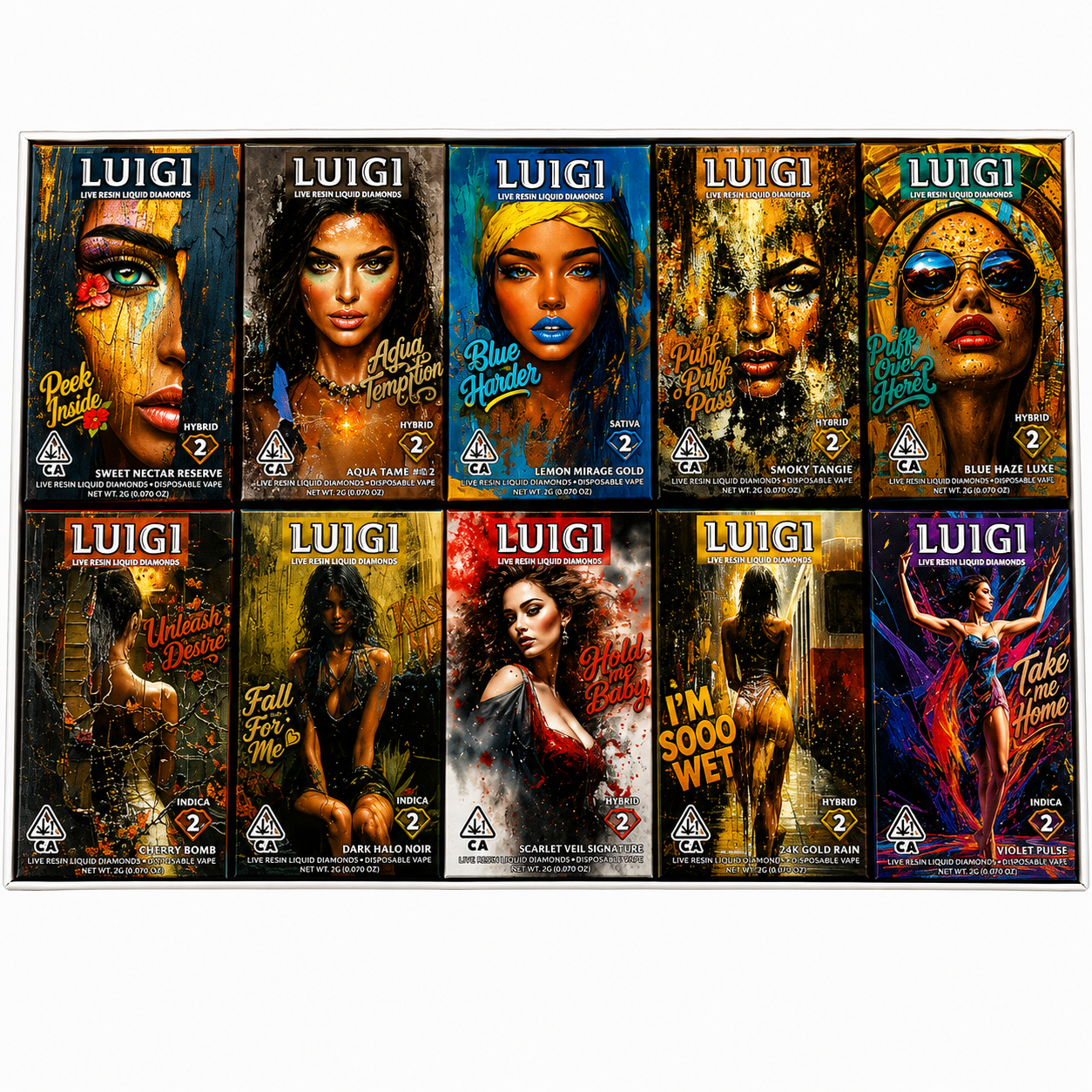 Luigi 2G Disposable with Pre Roll assorted strain collection