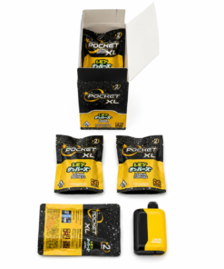 Super Dope Pocket XL 2G Disposable Lemon Popperz black and yellow vape device