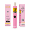 Dime 2G Disposable vape in Pink Rose packaging with pink device and visible oil chamber.