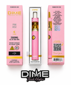 Super Dime 2G Disposable Pink Rose displayed with front and back retail boxes.