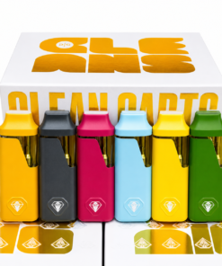 Clean Carts Disposable 2G vape devices with Liquid Diamonds and Live Resin packaging