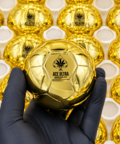 Ace Ultra 2G Disposable World Cup Edition gold football-shaped packaging