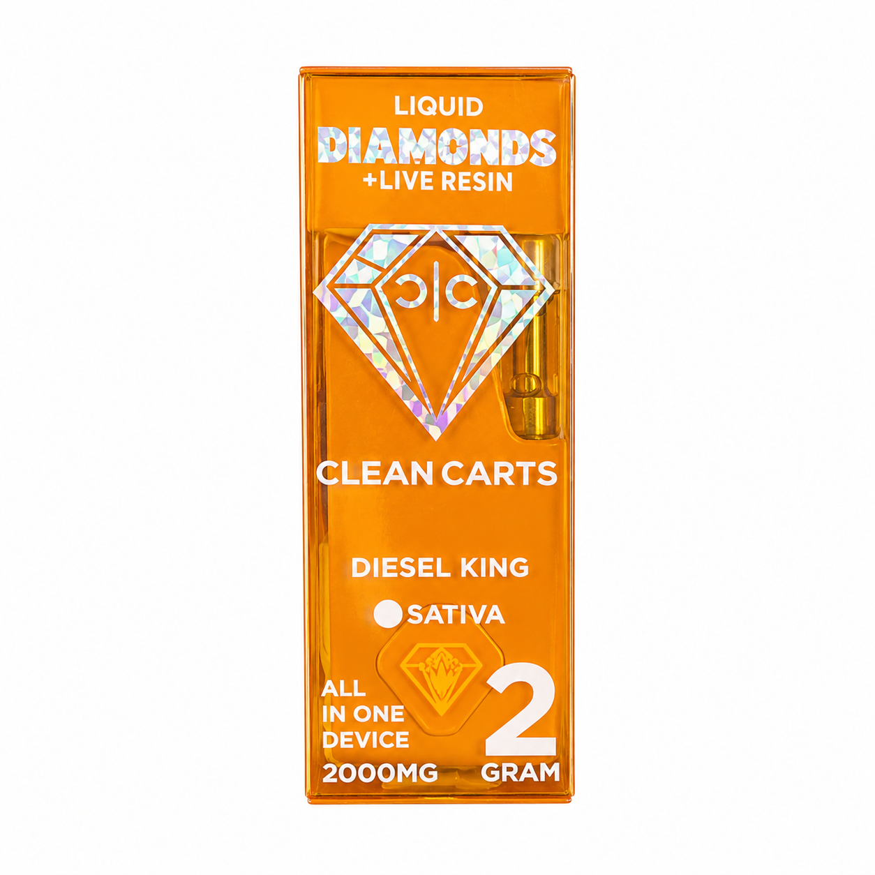 Clean Carts 2G Disposable New Summer Edition Liquid Diamonds and Live Resin device
