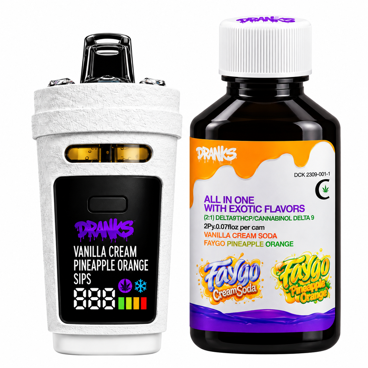 Dranks Faygo Vanilla Cream x Faygo Pineapple Orange 2g Vape