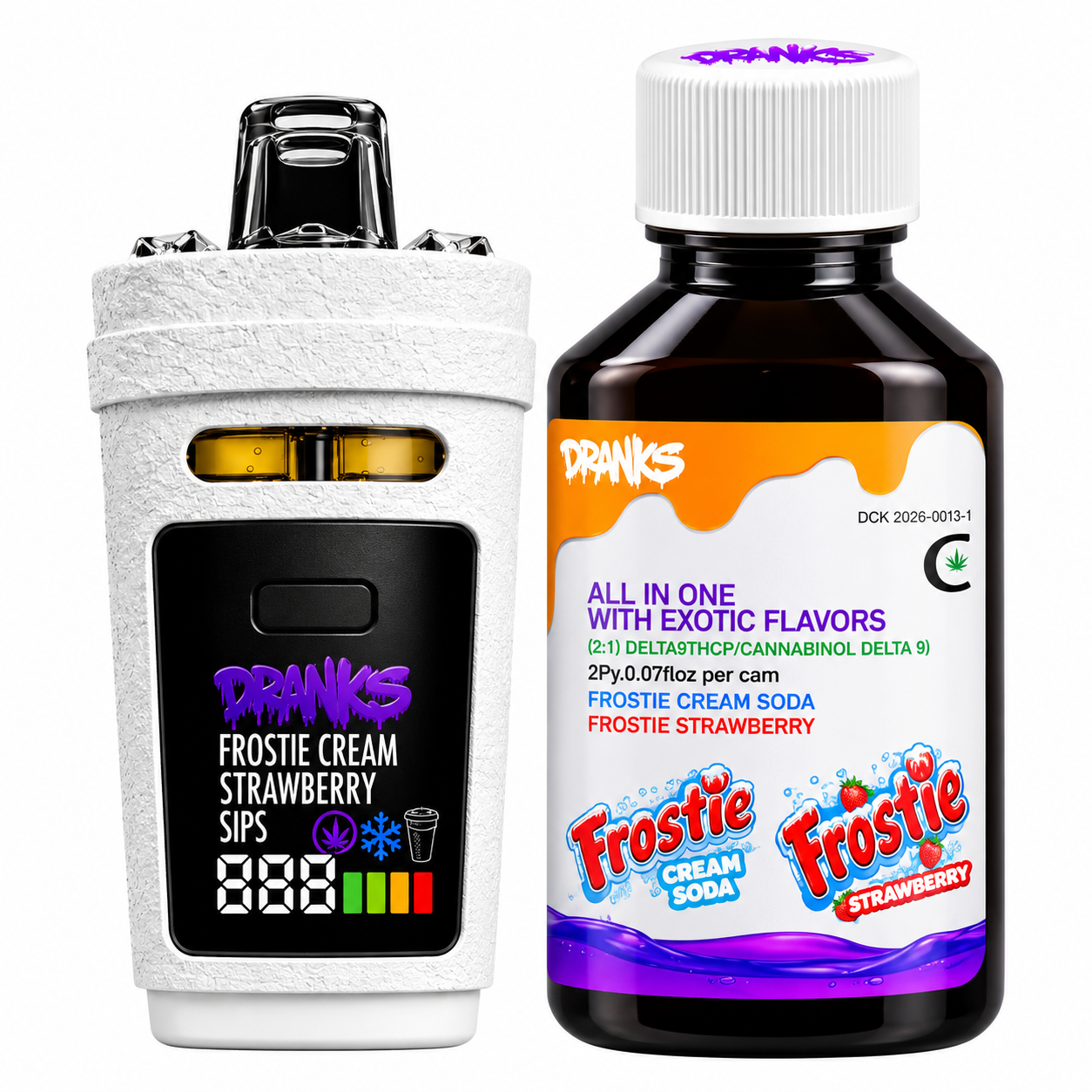 Dranks Frostie Cream X Frostie Strawberry 2g Dual Chamber Vape