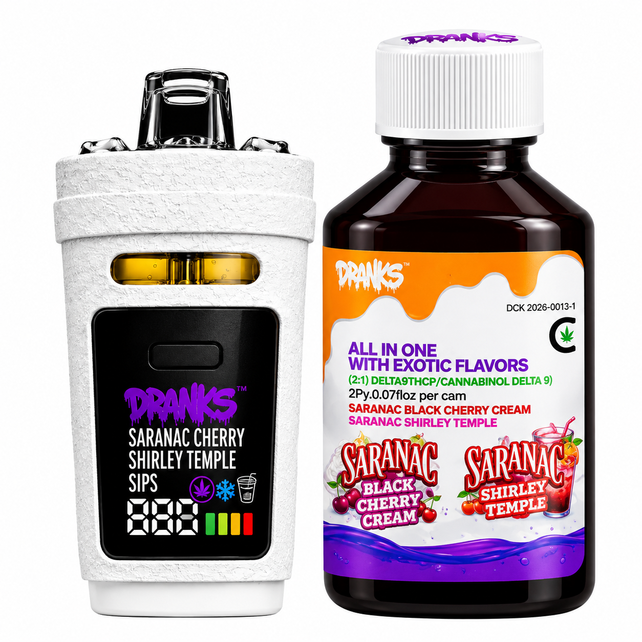 Dranks Saranac Cherrry Cream and Shirley Temple 2g Disposable-(indica)x(Hybrid)