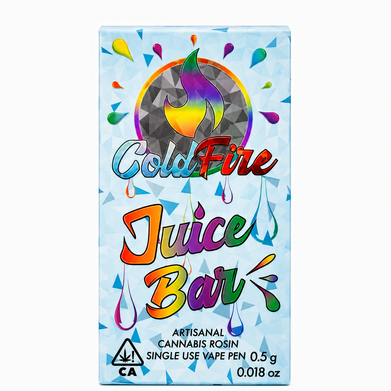 ColdFire Juice Bar 0.5g cannabis rosin disposable vape box