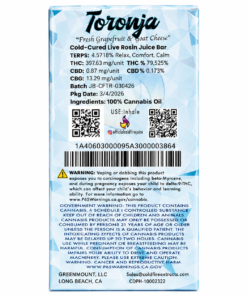 ColdFire Juice Bar 0.5g single-use cannabis rosin vape