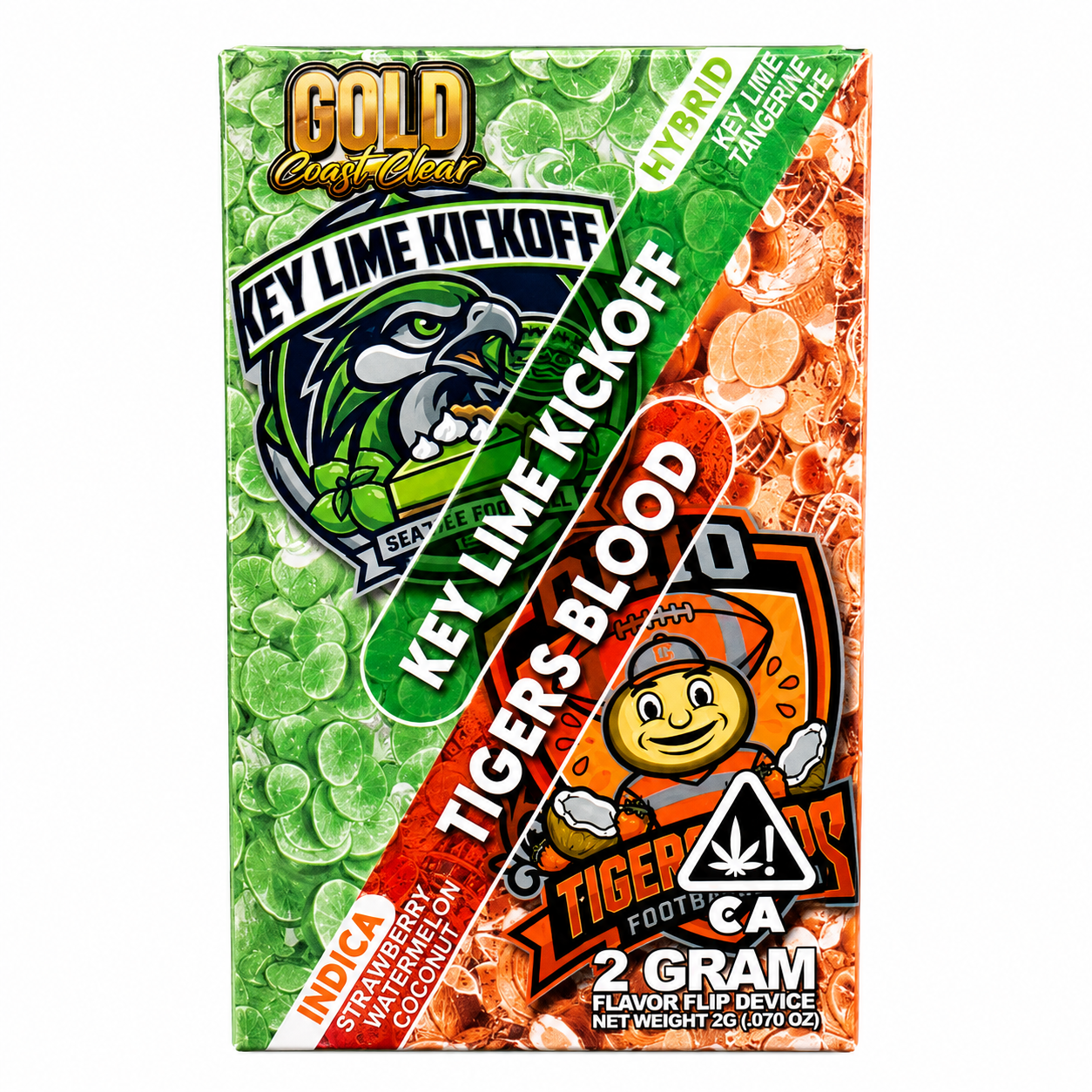 Gold Coast Clear Flavor Flip 2G Disposable dual flavor vape