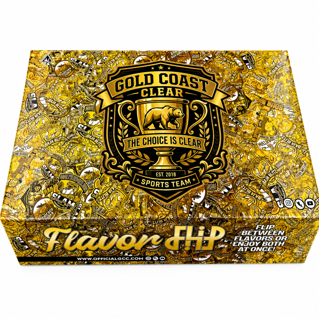 Gold Coast Clear 2 Gram Flavor Flip Disposable vape box