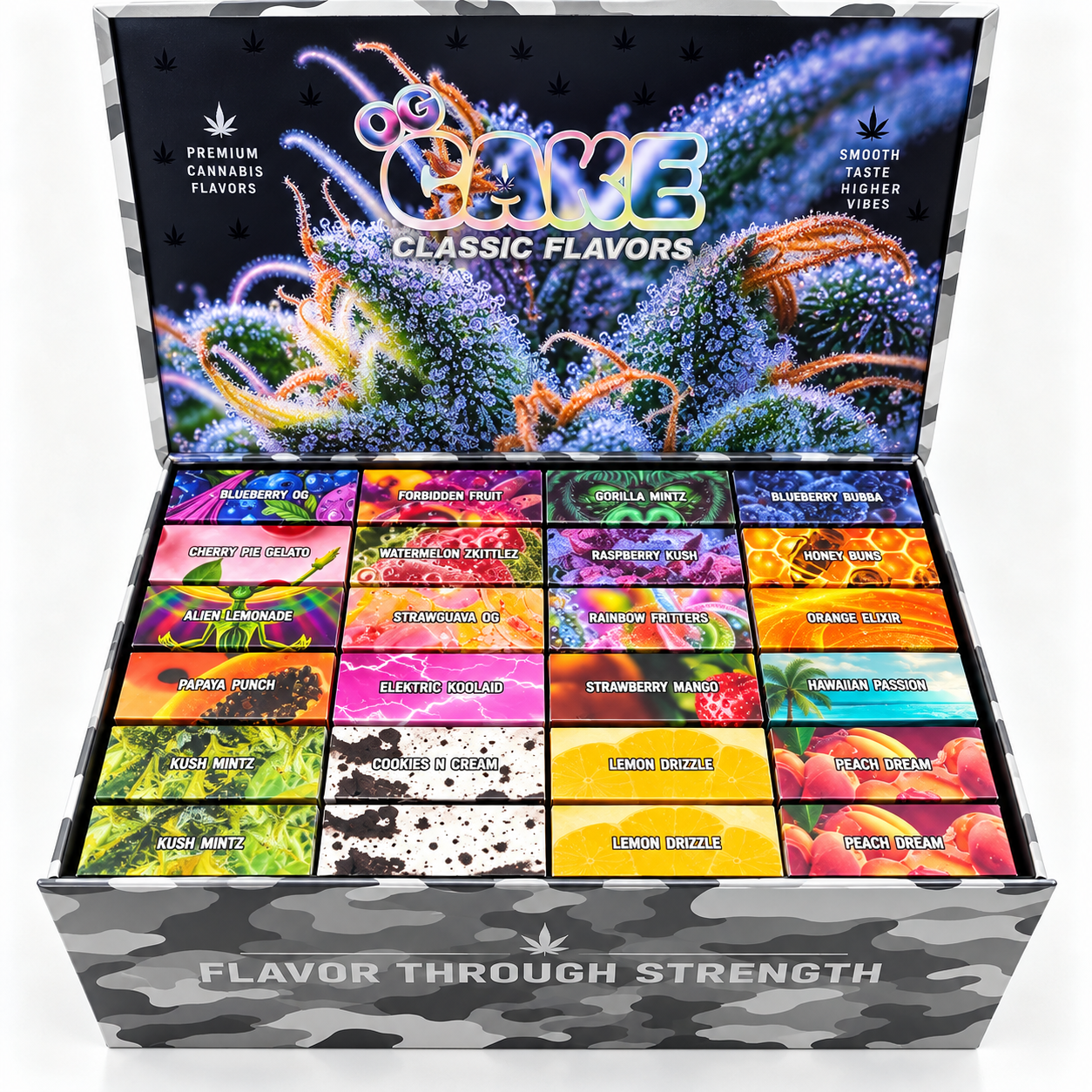 Cake 2G Disposable vape with OG Cake branded camouflage packaging