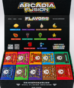 Arcadia Fusion 2G Disposable dual flavor retail display box