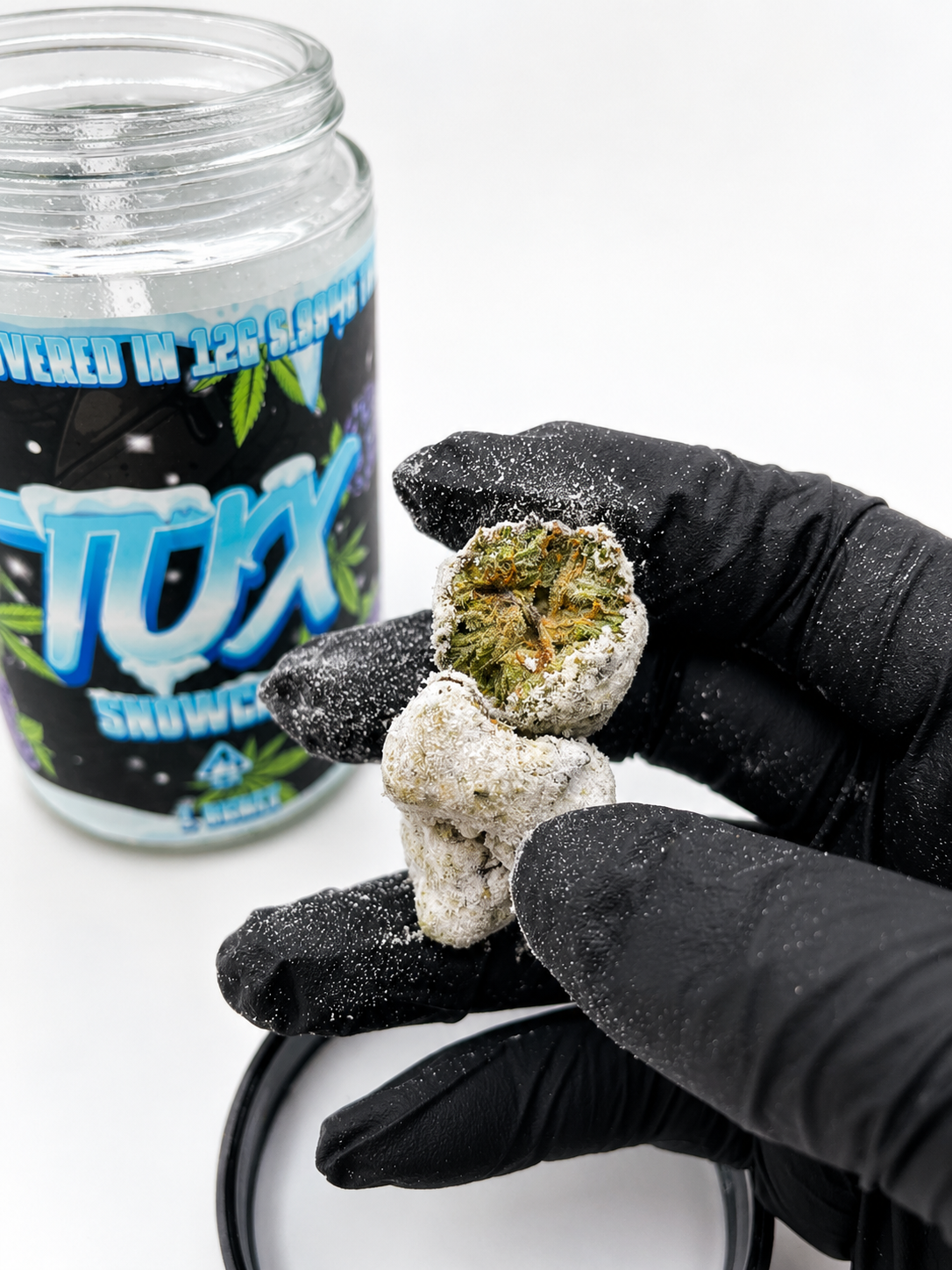 TUX Snowcaps 16 one-ounce jars 1 pound flower box
