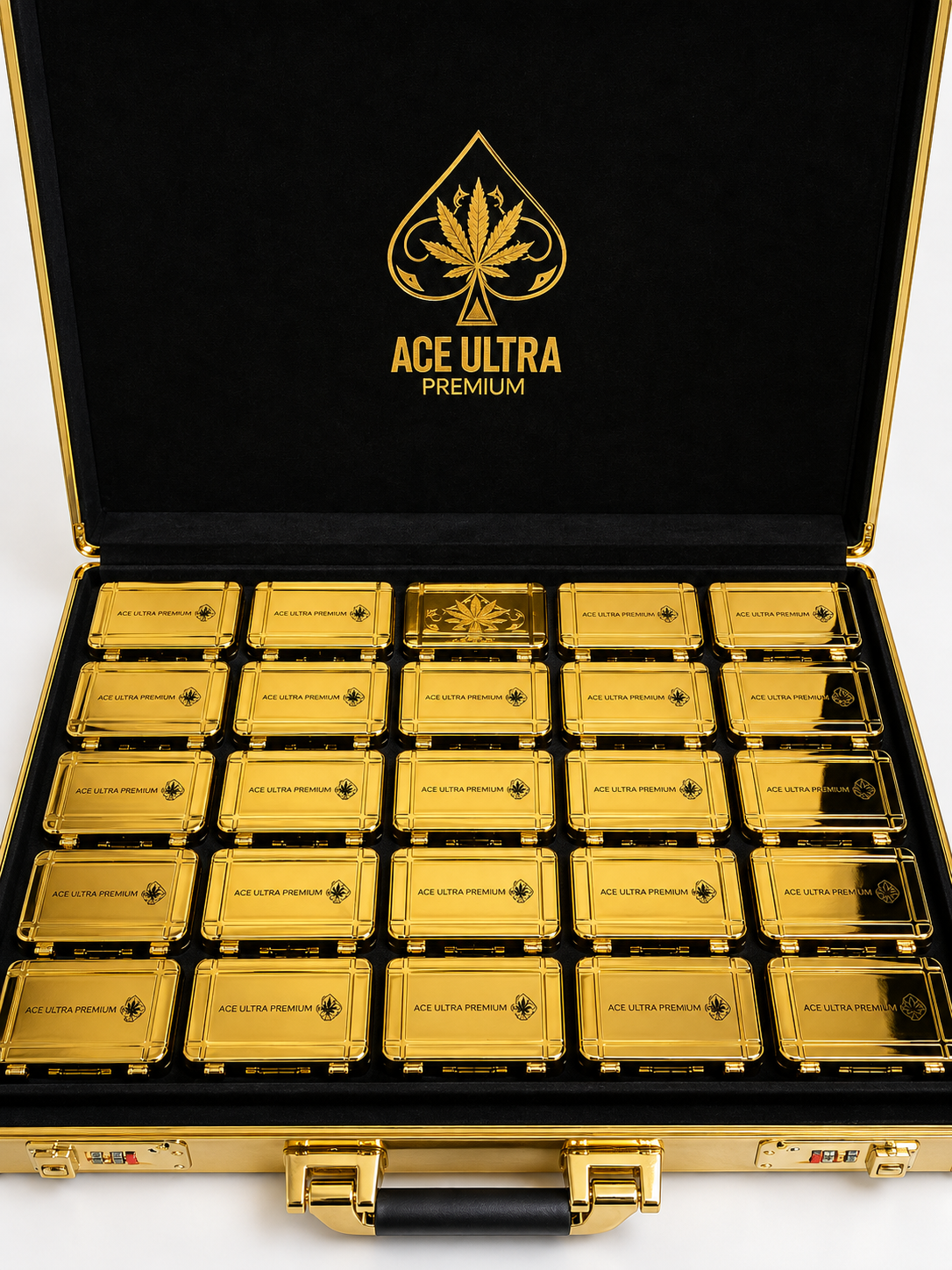 Ace Ultra Premium 2G Diamond Sauce gold disposable vape case