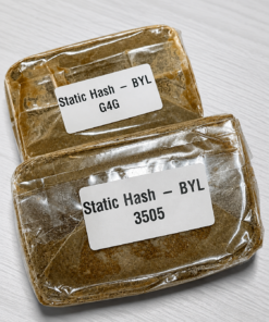 Static Hash compact blocks with labeled packaging showing BYL G4G and BYL 3505