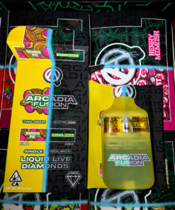 Arcadia Fusion 2G dual flavor vape X-Ray Edition display box
