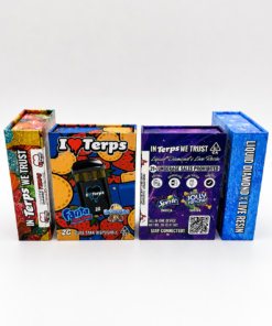 Terps 2G Disposable dual tank vape with Fanta Fusion and Undustables flavors”; “I Terps We Trust 2G dual tank disposable vape”; “Terps 2G Switch vape with visible dual oil chambers”; “Terps Liquid Diamonds and Live Resin 2G disposable packaging