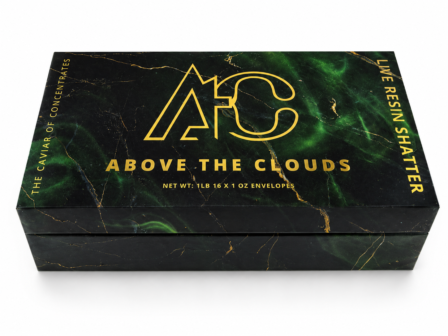 Above the Clouds 28g Live Resin Shatter packaging