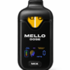 Mello Dose 2G Disposable dual-tank all-in-one device with two paired selections and integrated Mix Mode display.