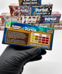 Portal Mushroom Chocolate Bars 6G collection in holographic flavor boxes