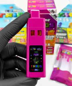 Crybaby Trios 3 in 1 3G Disposable 50-pack wholesale display with multiple flavor options