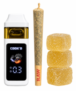 COOK’D 2G Disposable With Free Pre-Roll & 60MG Edibles